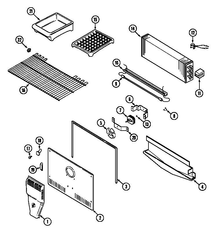 Maytag PTB1553DRA freezer compartment (ptb1553dra) (ptb1553drw) diagram