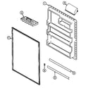 Maytag PTB1553DRA fresh food inner door (bisque) (ptb1553drq) diagram