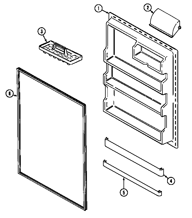 Maytag PTB1753DRW fresh food inner door (bisque) (ptb1753drq) diagram