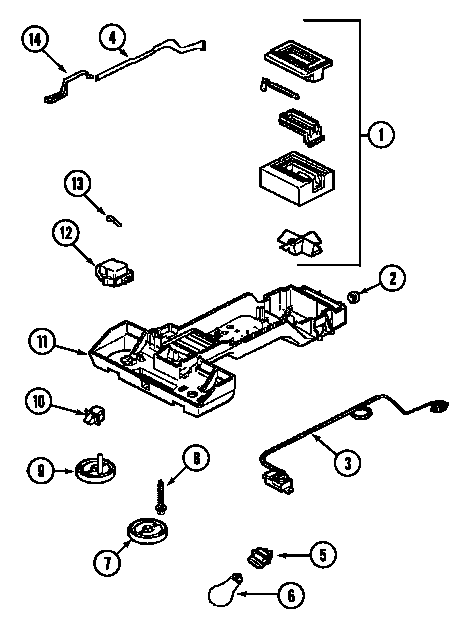 Magic Chef CTB1925DRW controls (bisque) (ctb1925drq) diagram