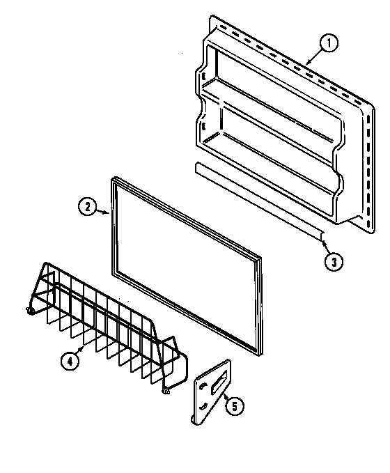 Magic Chef CTB1925DRW freezer inner door (bisque) (ctb1925drq) diagram