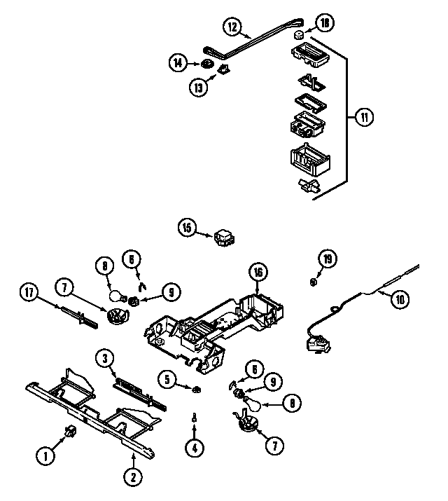 Maytag MTB1948DRB controls (bisque) (mtb1948drq) diagram