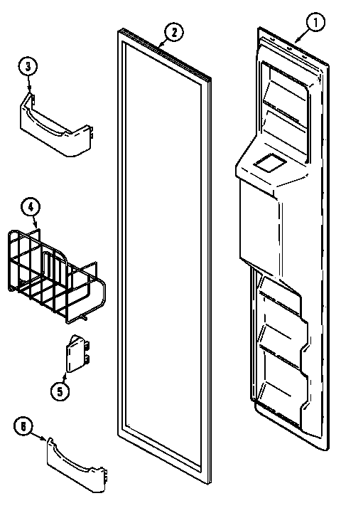 Jenn-Air JCB2389ARS freezer inner door diagram