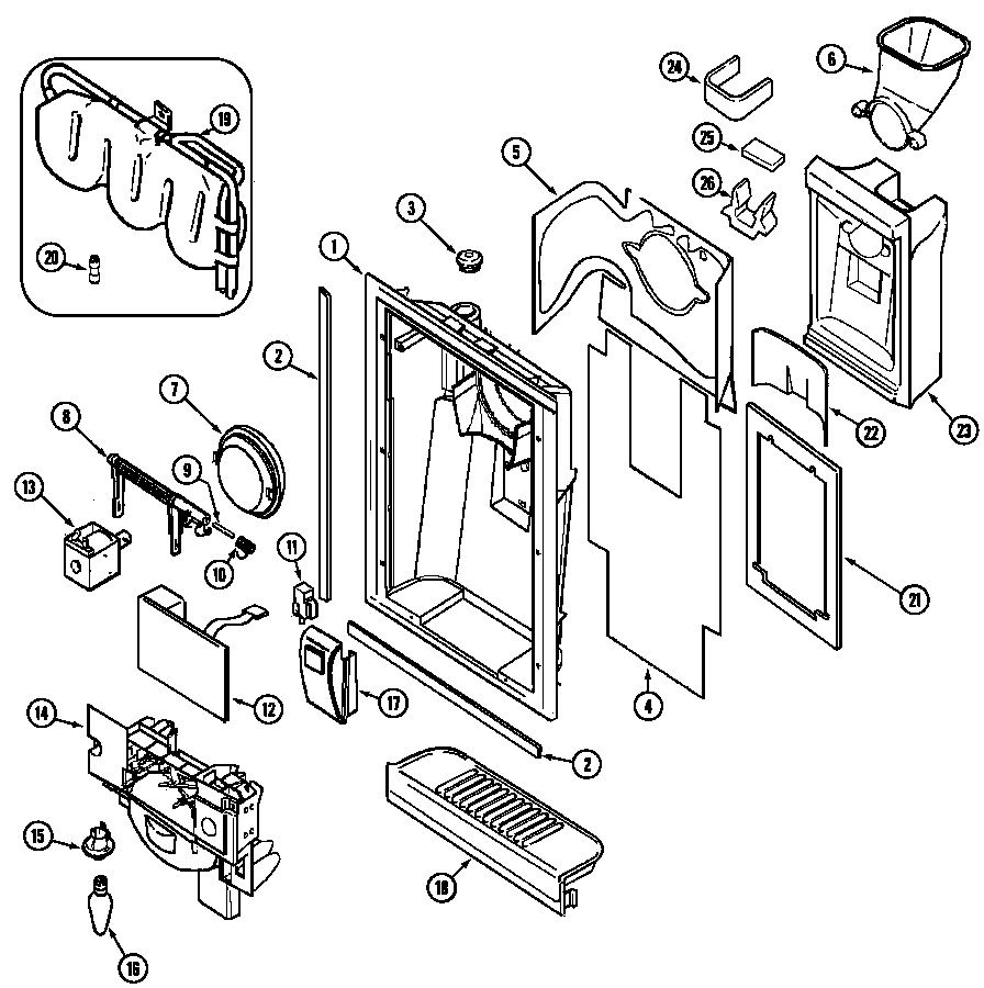 Maytag MSD2754DRA fountain diagram