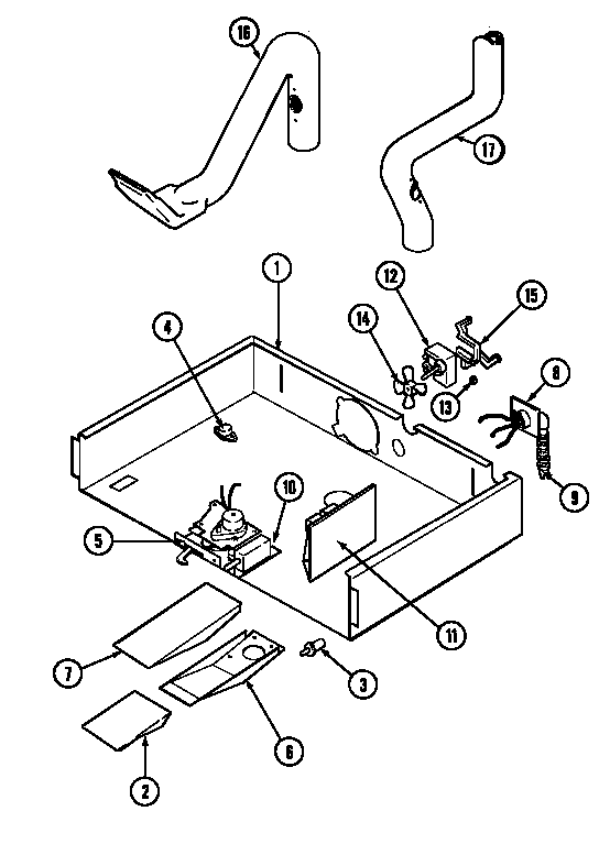 Jenn-Air JJW9627AAS internal controls diagram