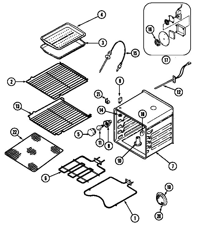 Jenn-Air JMW9527AAQ oven diagram