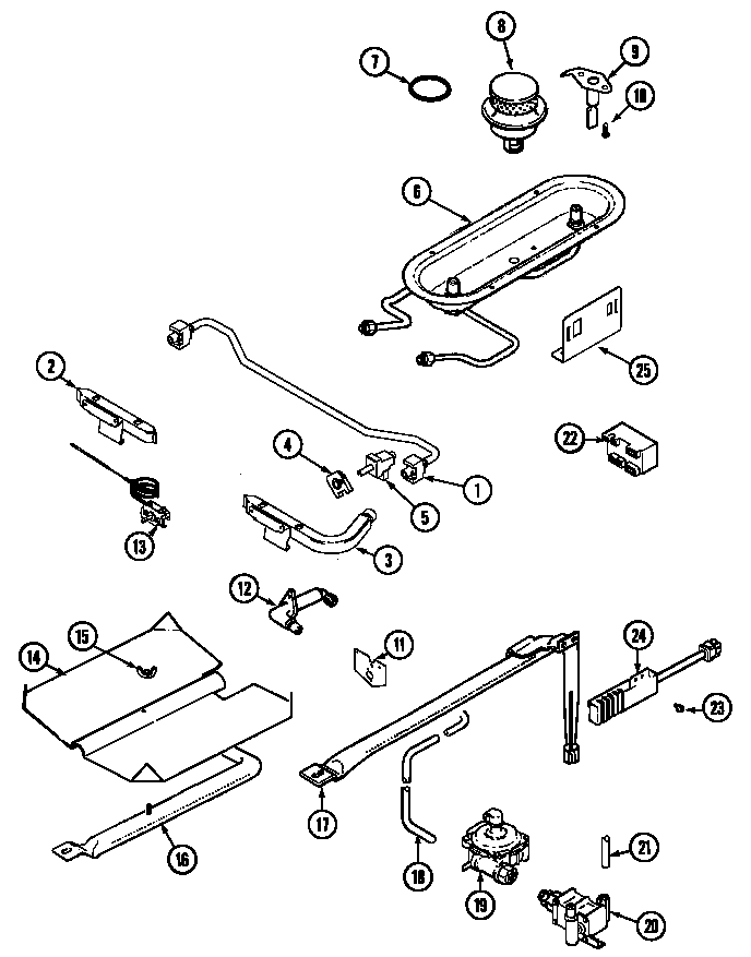 Magic Chef CGS1750ADL gas controls (cgs1750adh) (cgs1750adl) diagram