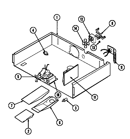 Jenn-Air JMW8527AAB internal controls diagram