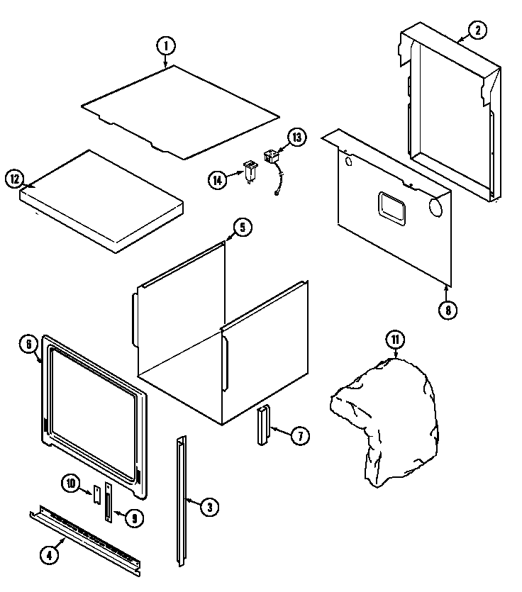 Jenn-Air JMW8527AAB body diagram