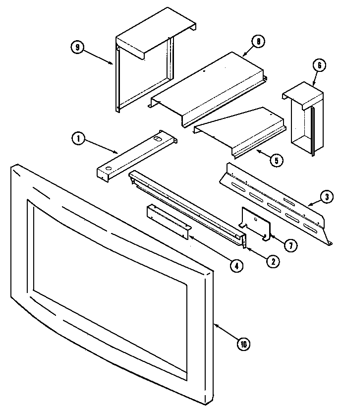 Jenn-Air JMW8527AAB microwave frame & attachments diagram