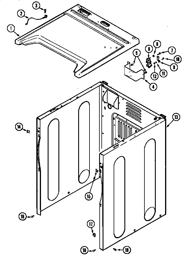Maytag MDG9390AWW cabinet diagram