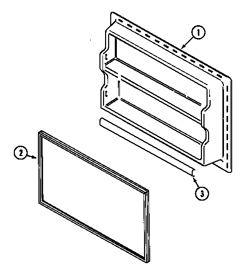 Admiral ATF2110DRA freezer inner door (bisque) (atf2110drq) diagram