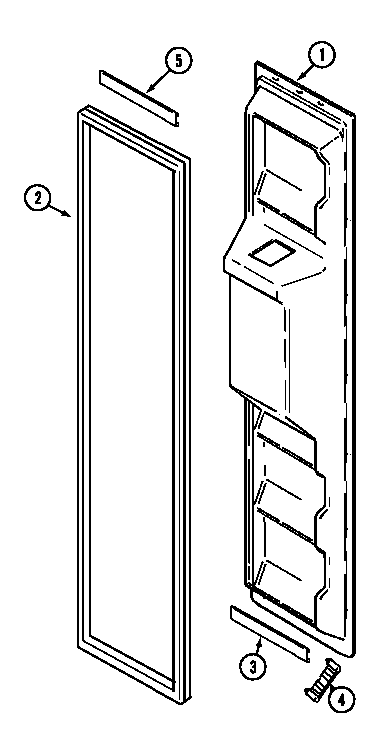 Admiral ASD2123DRQ freezer inner door (bisque) (asd2123drq) diagram