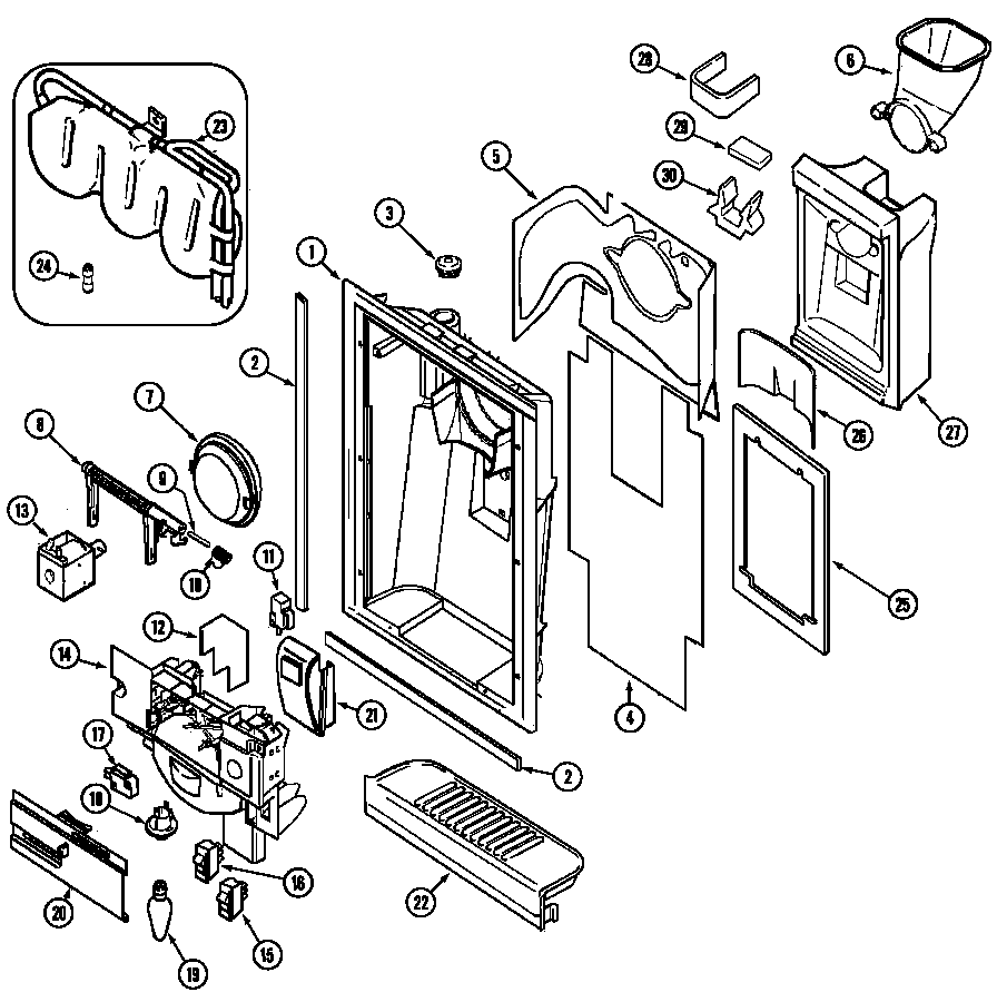 Admiral ASD2123DRQ fountain (asd2123dra) (asd2123drw) diagram