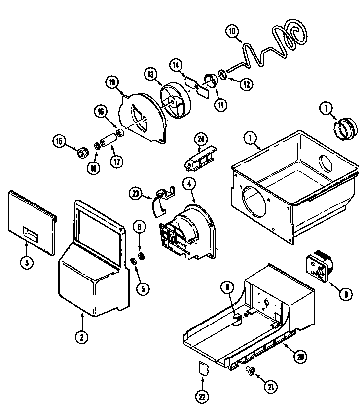 Admiral ASD2123DRQ ice bin (rev 11) (asd2123dra) (asd2123drw) diagram