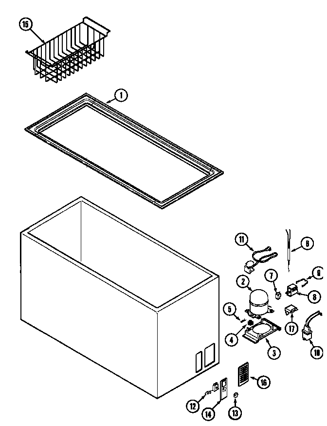 Maytag CFC0735ARW cabinet diagram