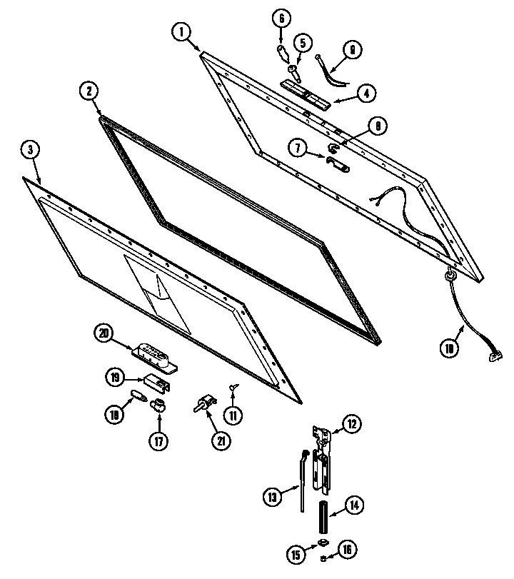 Maytag CFC1536ARW lid diagram