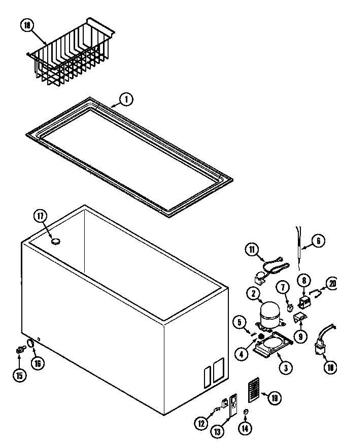 Maytag CFC1536ARW cabinet diagram