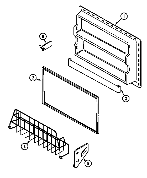 Maytag MTB2656DEW freezer inner door (mtb2656dea) (mtb2656deb) (mtb2656dew) diagram