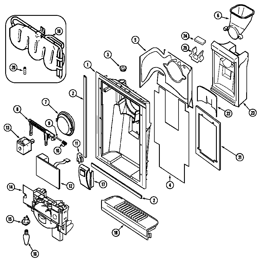 Maytag MSD2354FRA fountain diagram