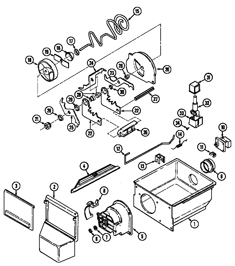 Maytag GC20C8C3EV ice crusher & bin diagram