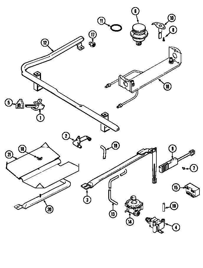 Maytag MGR5710ADW gas controls diagram
