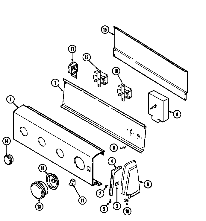Magic Chef W236LM control panel diagram