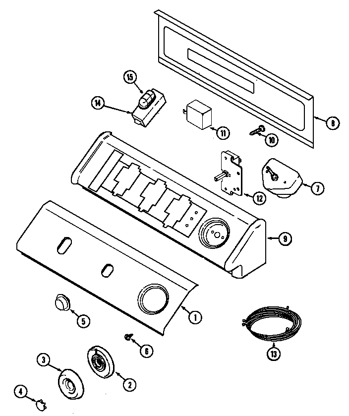 Maytag MDG5000BWQ control panel diagram