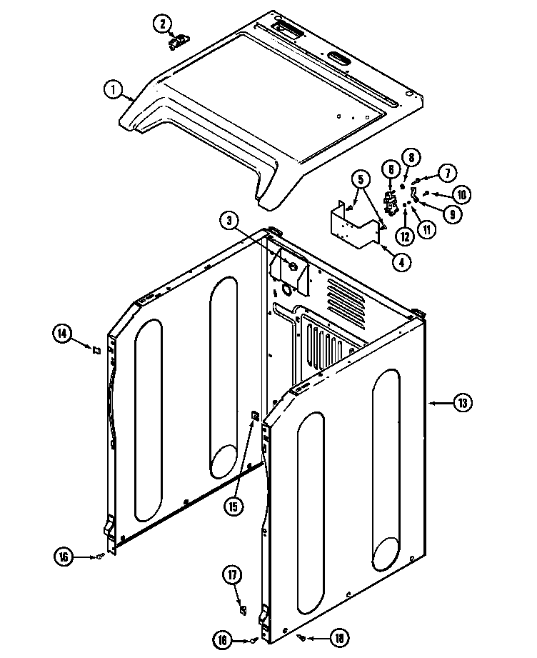 Maytag MDG5000BWQ cabinet diagram