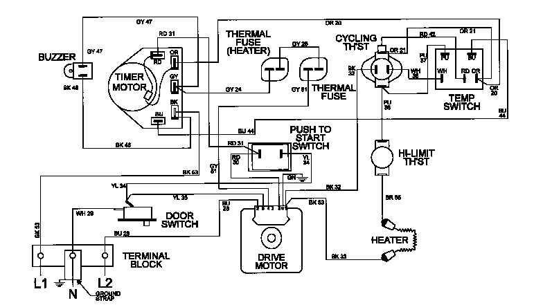 Maytag MDG5000BWQ wiring information (mde5000ayq) (mde5000ayw) diagram