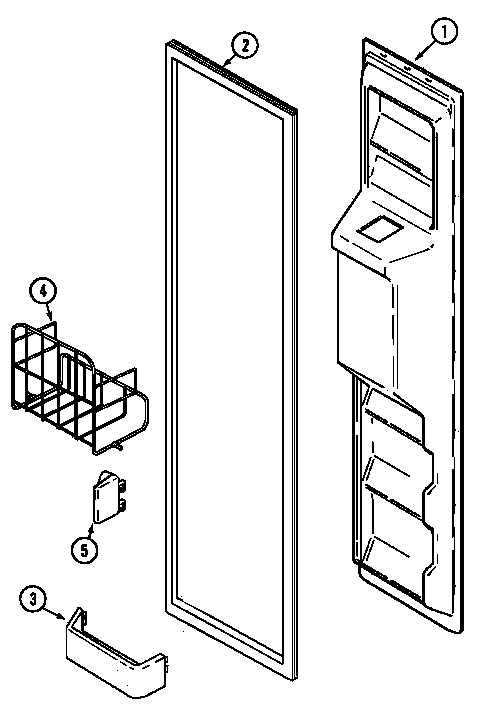 Jenn-Air JSD2789DES freezer inner door diagram