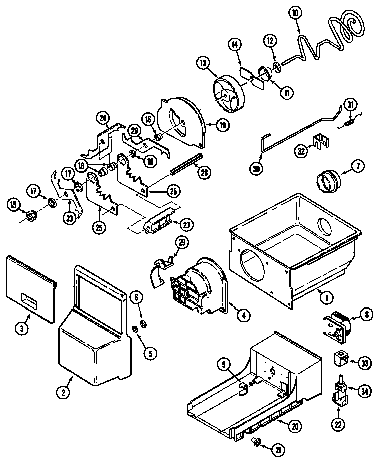 Jenn-Air JSD2789DES ice bin diagram