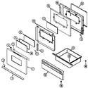 Maytag PER5510AAQ door/drawer diagram