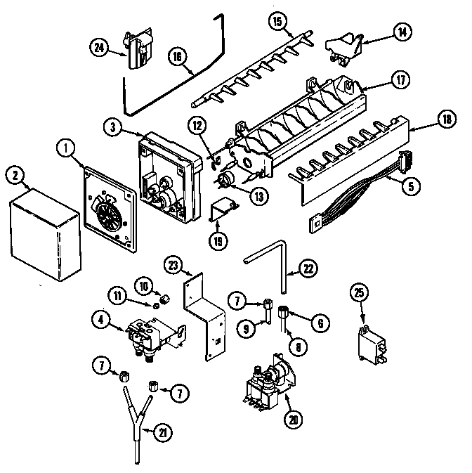 Maytag MSD2456DEB ice maker diagram