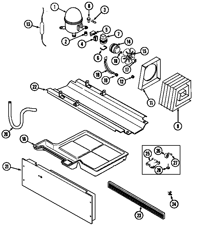 Admiral ATB1910DRQ compressor diagram