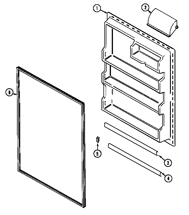 Admiral ATB1910DRQ fresh food inner door diagram