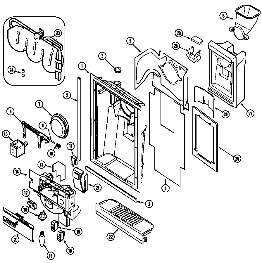 Admiral ASD2120DRW fountain diagram