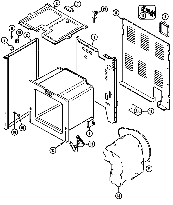Maytag PER4510ACW body diagram