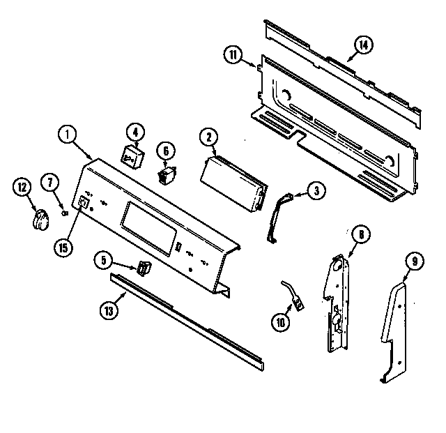 Maytag PER5510ACW control panel diagram