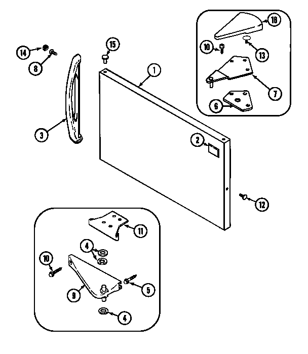Maytag GT1914PXFW freezer outer door diagram