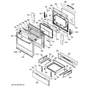 GE JGS650DEF3BB door & drawer parts diagram