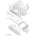 GE JGBS64DEF1BB door & drawer parts diagram