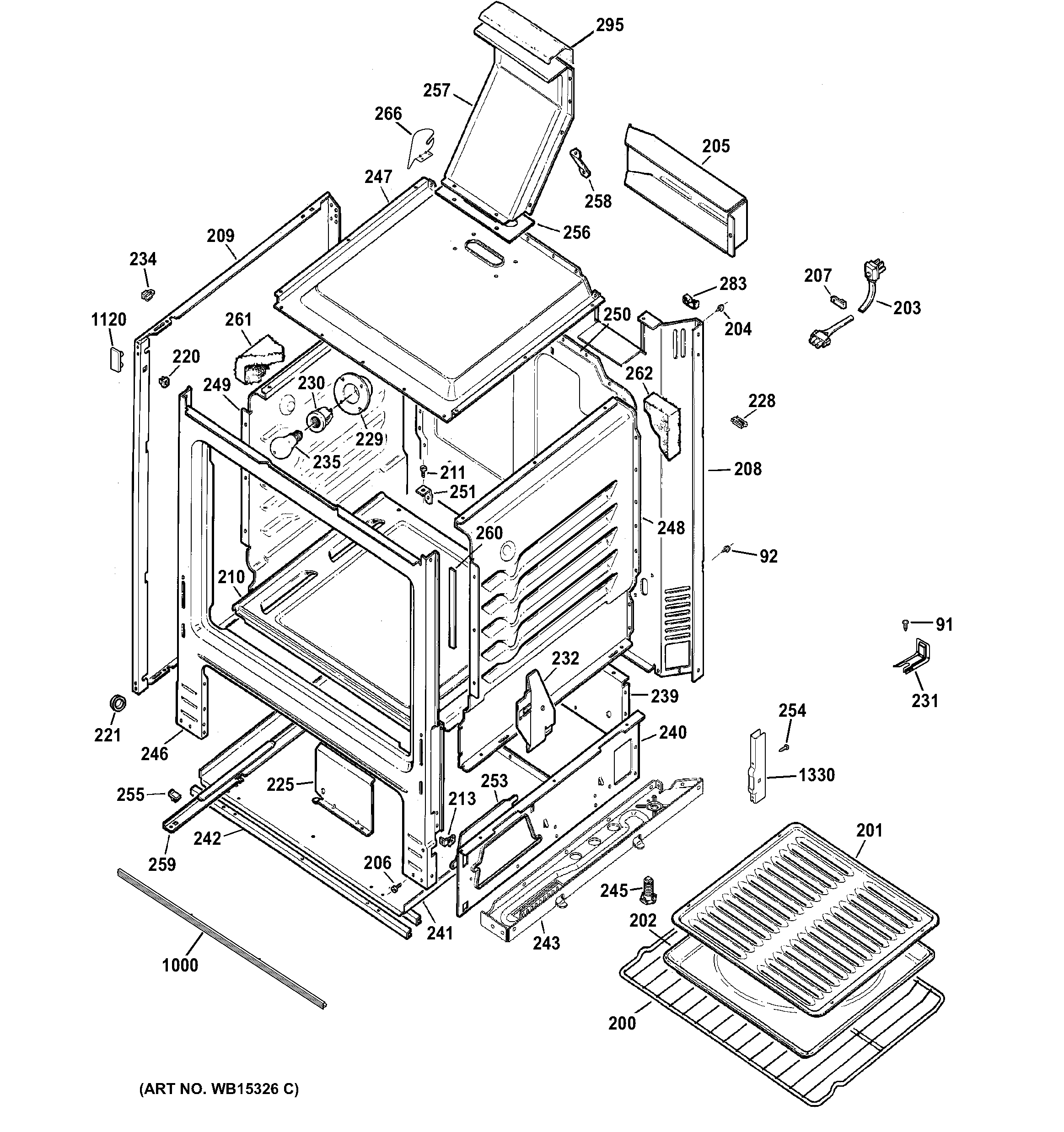 GE AGBS45DEF1BS body parts diagram
