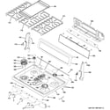 GE PGB980ZEJ2SS control panel & cooktop diagram