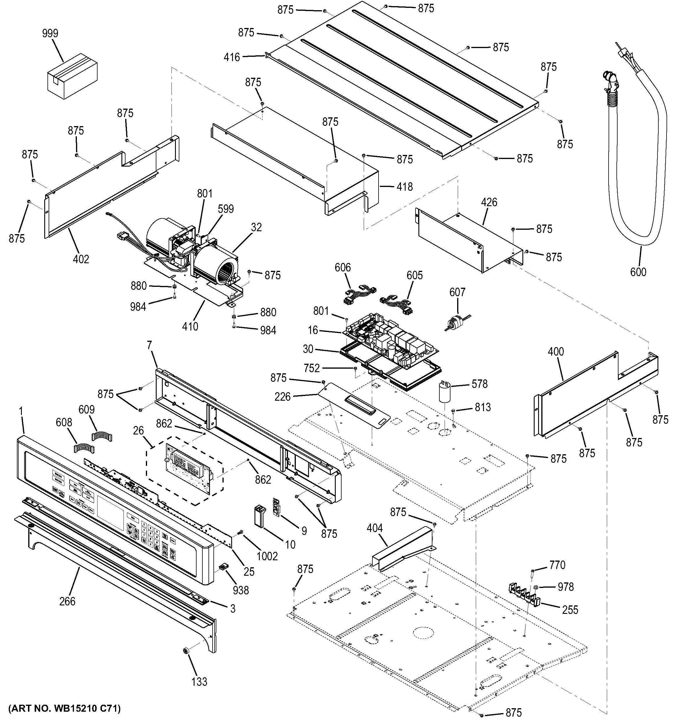 GE PT9050DF3BB control panel diagram