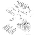 GE PGB915SET3SS control panel & cooktop diagram