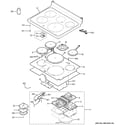 GE PHB920SF1SS cooktop diagram