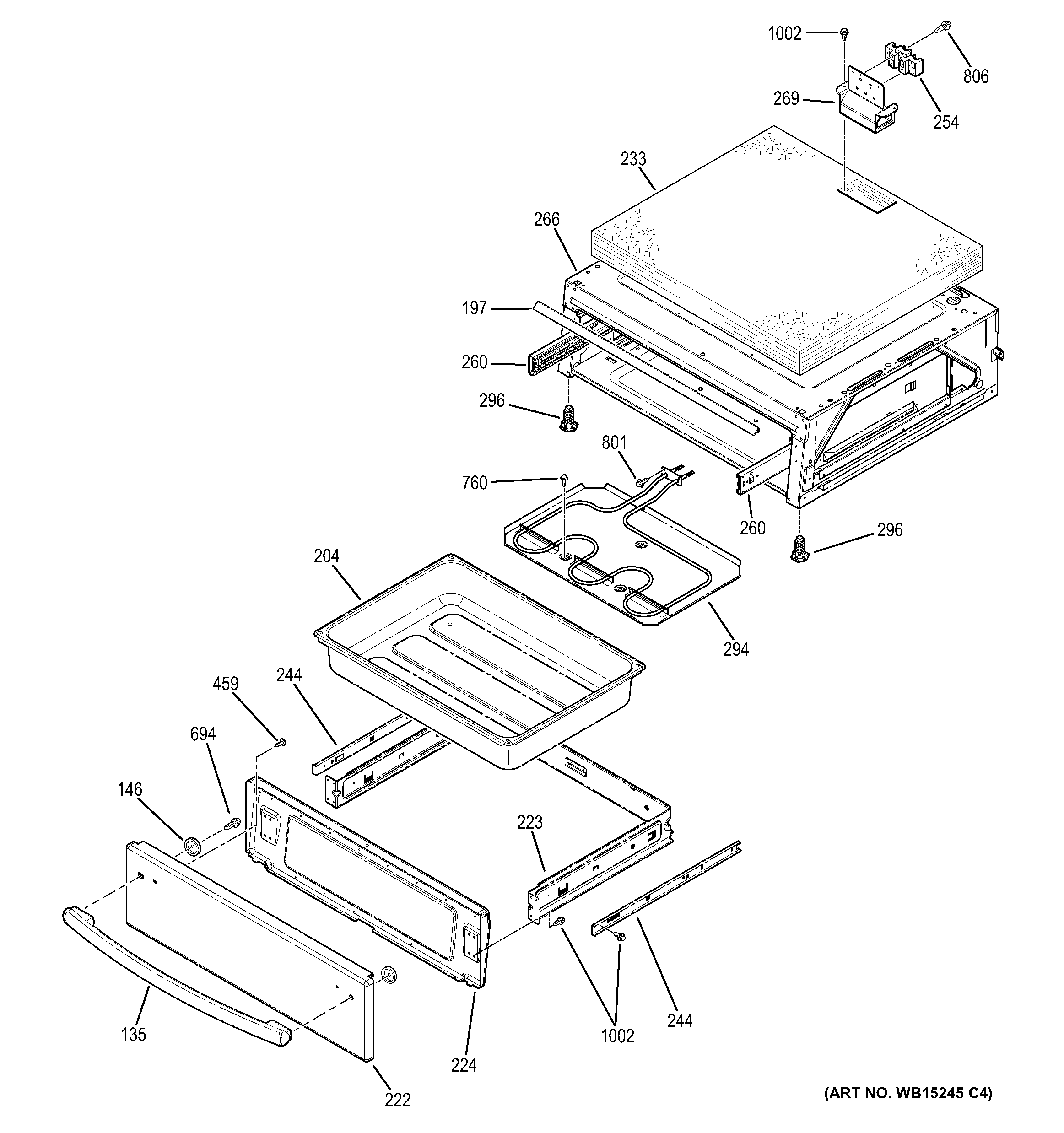 GE PHS920SF1SS warming drawer diagram