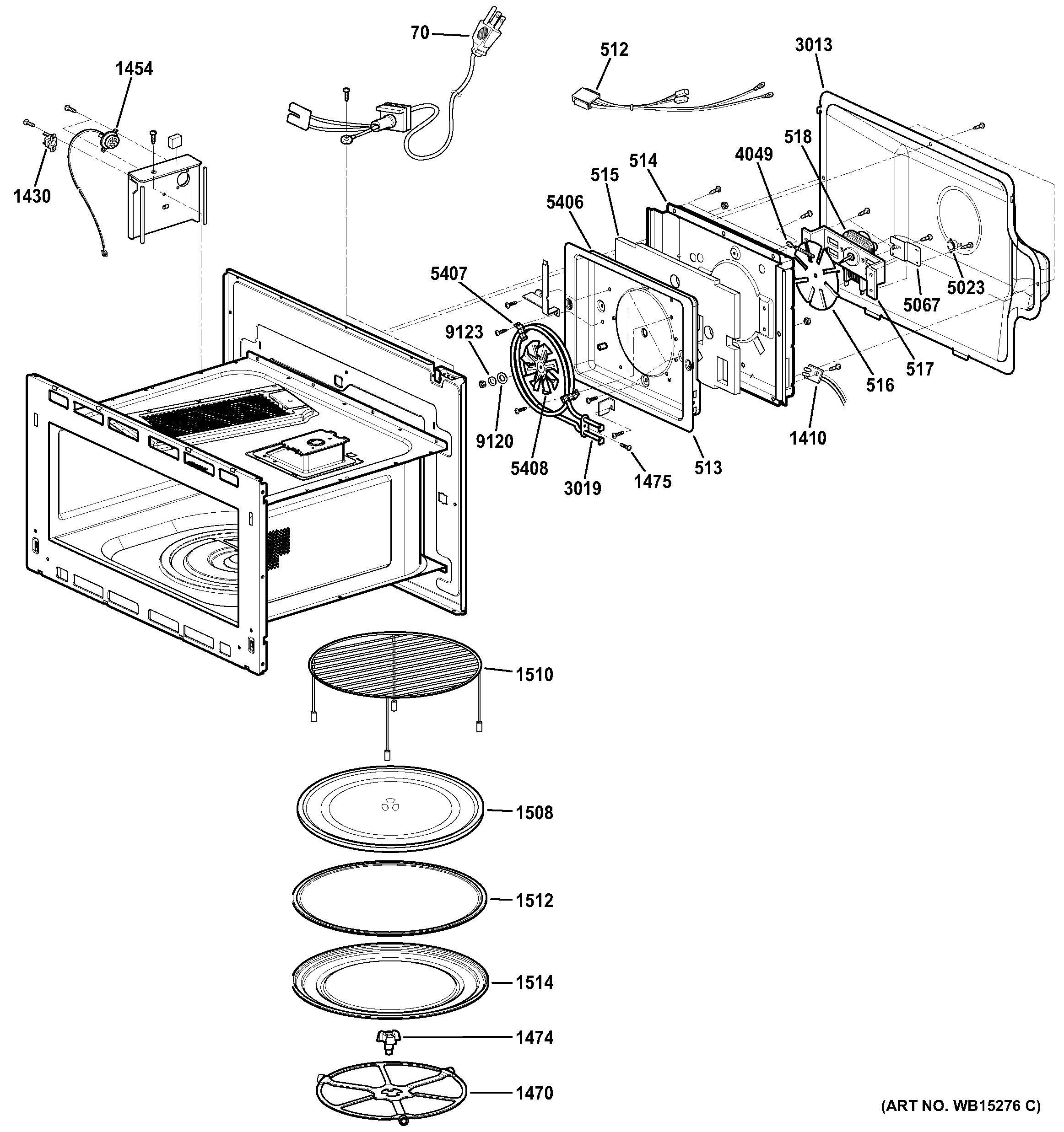 GE PSB9120DF2BB interior parts (1) diagram