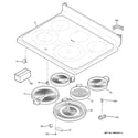GE JB850DT1BB cooktop diagram